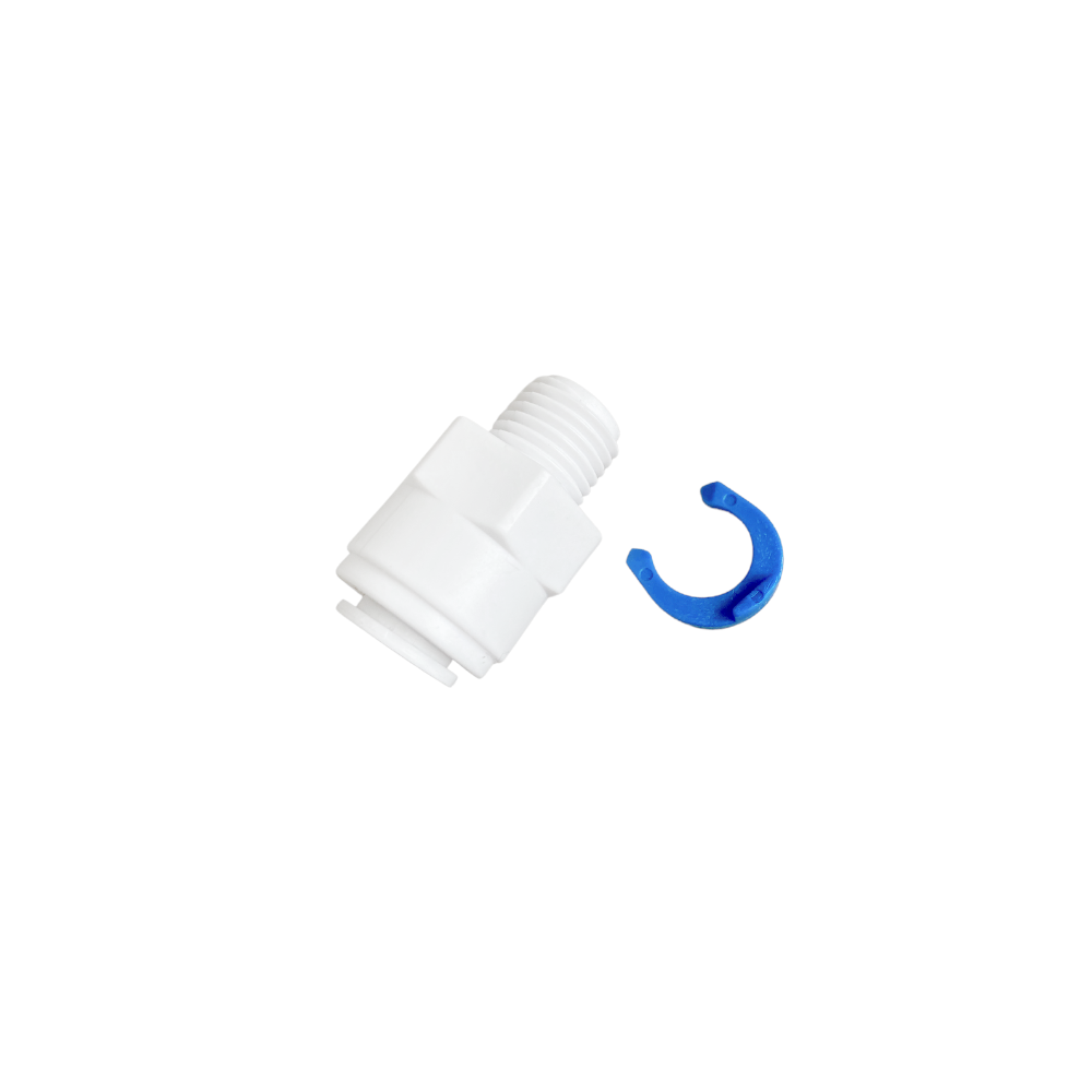 Quick-connect plastic male threaded NPT 1/4" Connector – hose 3/8”